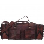 8. Duża rozkładana torba podróżna 'Vintage Traveler Compass" skóra naturalna, vintage XL rozmiar 30"