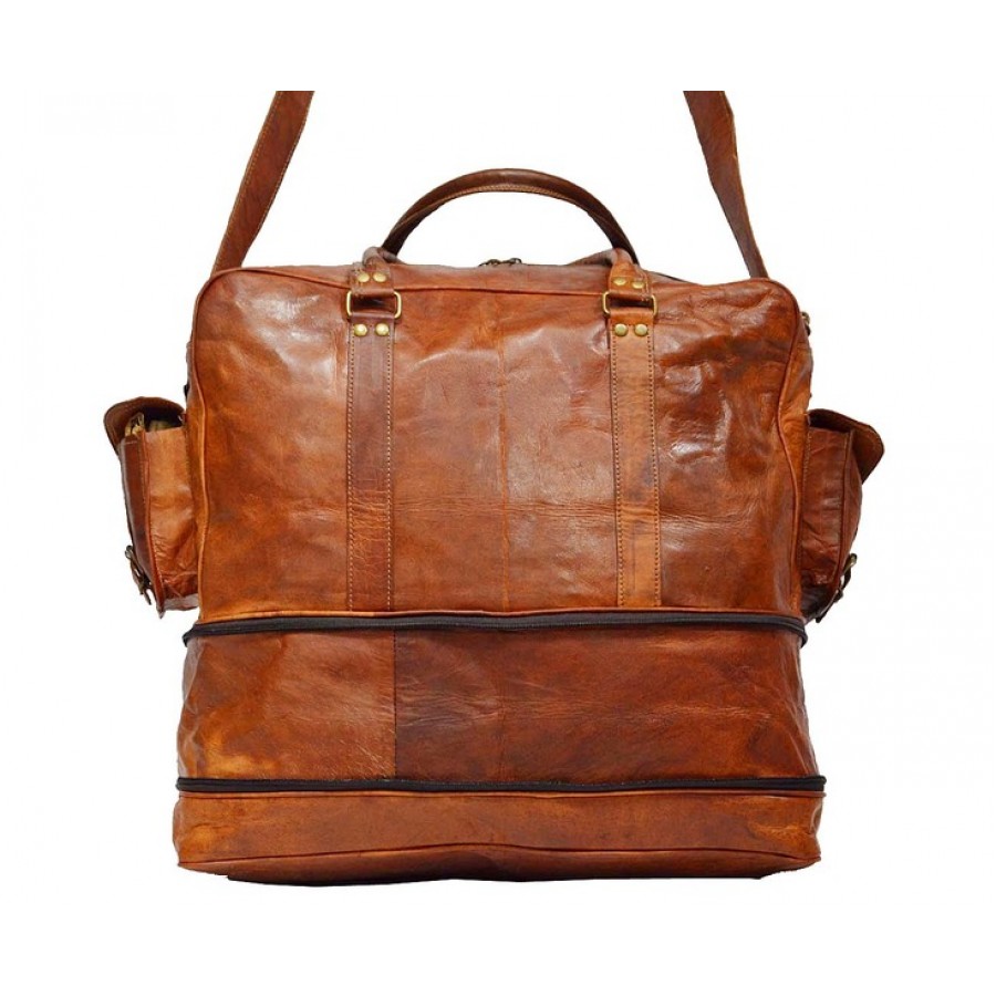 11. Rozkładana torba podróżna 'Vintage Kazar MAX', na ramię skóra naturalna L