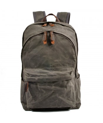 P9 Unisex plecak trackingowy vintage z grubej woskowanej bawełny. 3 kolory. Laptop 15" 